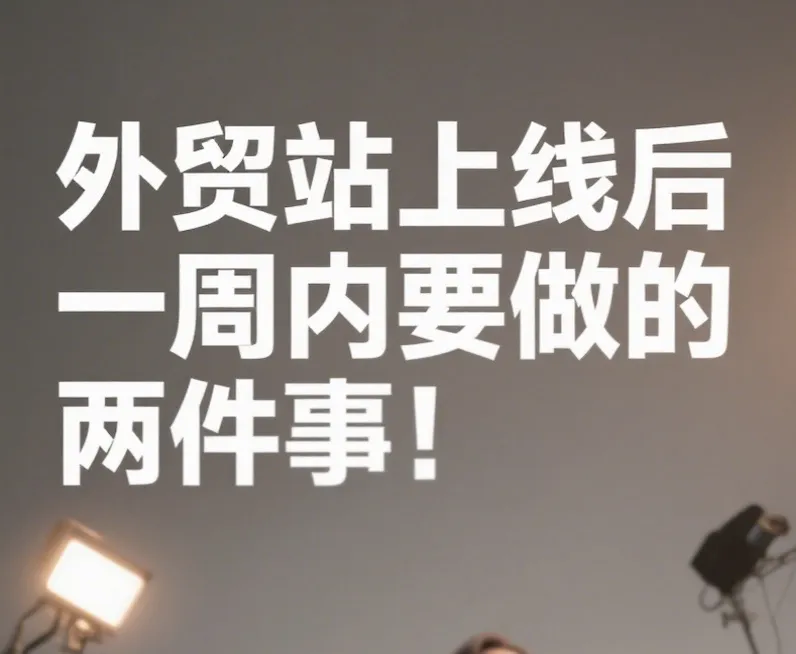 你的外贸网站上线后一周内必须完成的两项关键工作